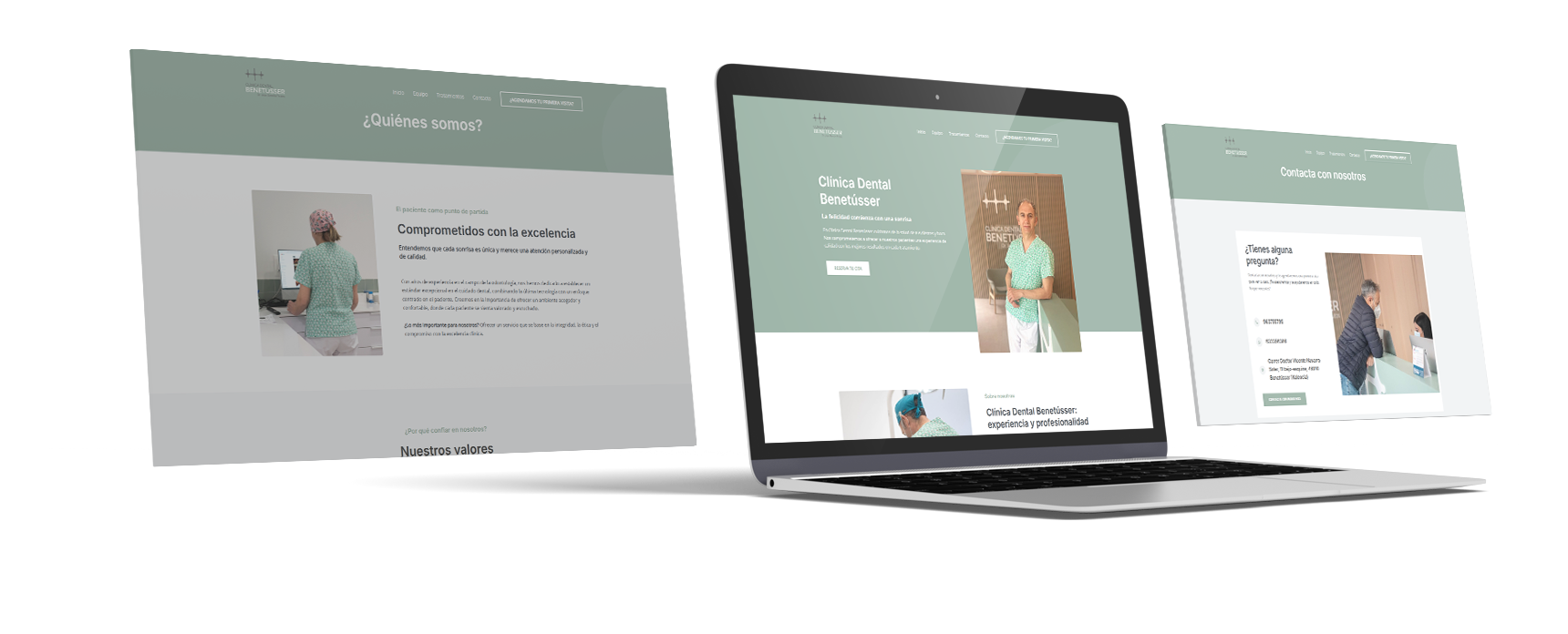 clinica dental benetusser mockup web