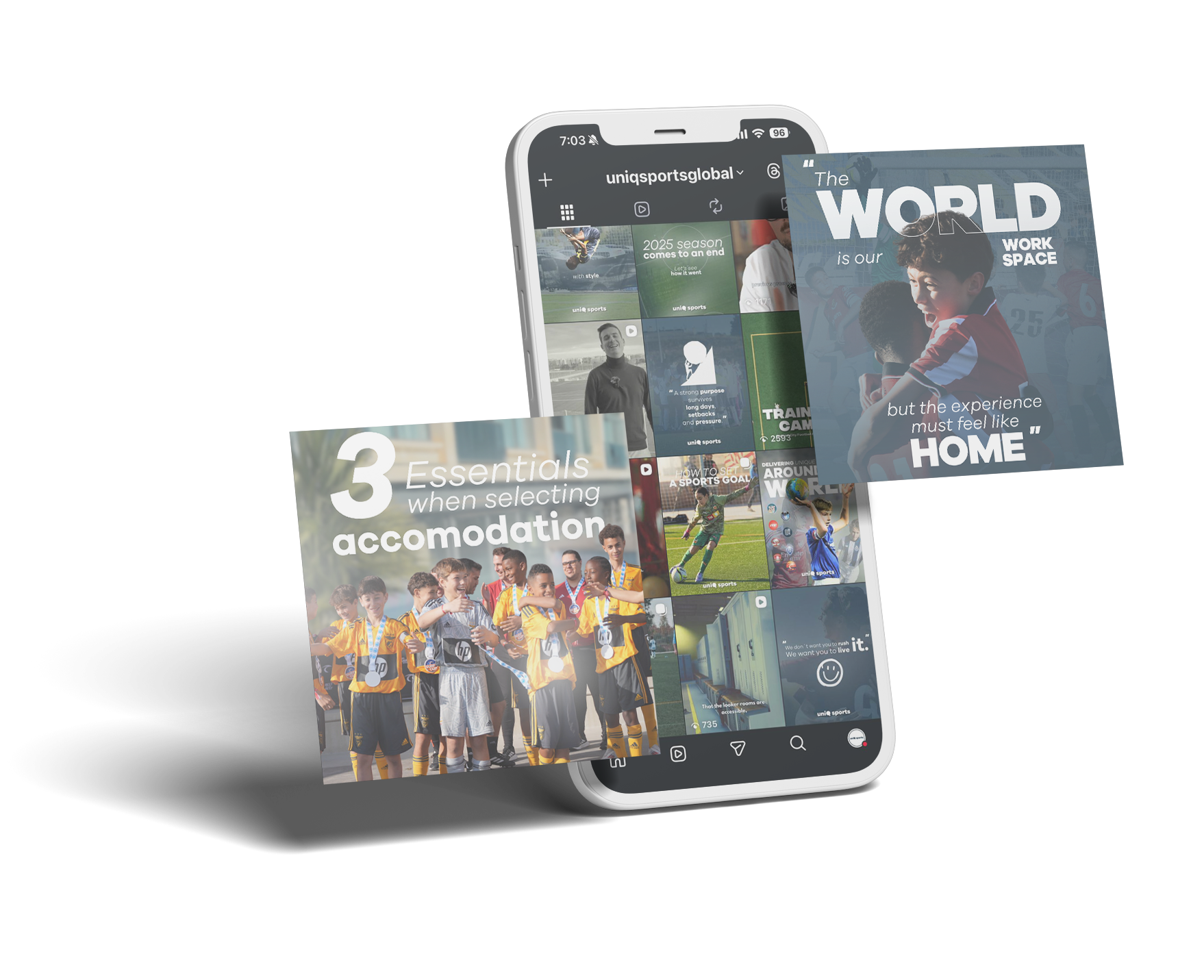 mockup uniq sports redes sociales